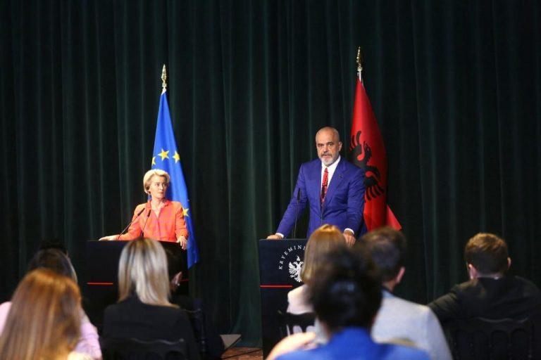 Kriza energjitike, Presidentja e KE: Shqipëria do të marrë  80 mln Euro grante