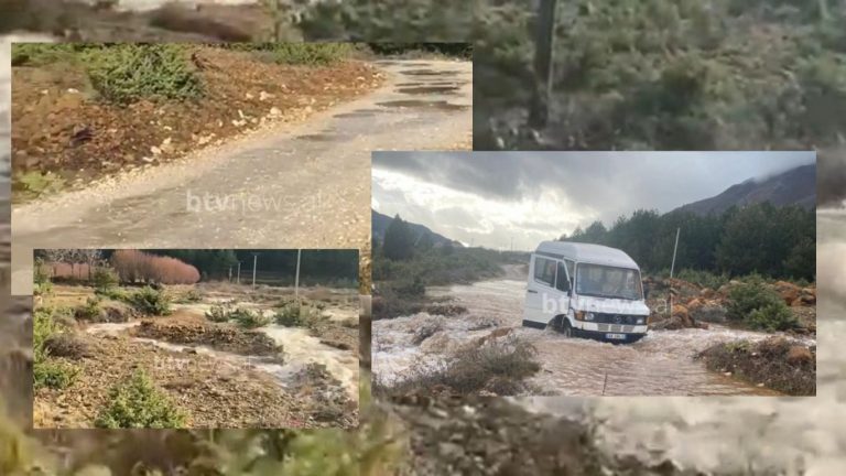 Përmbytjet/ Rruga që lidh fshatin Dragua me rrugën nacionale mbulohet nga uij