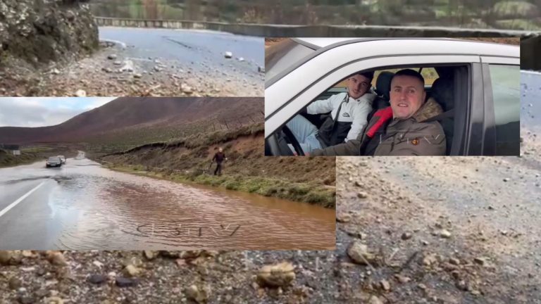 Përmbytje e gurë në rrugën e Arbrit në Bulqizë