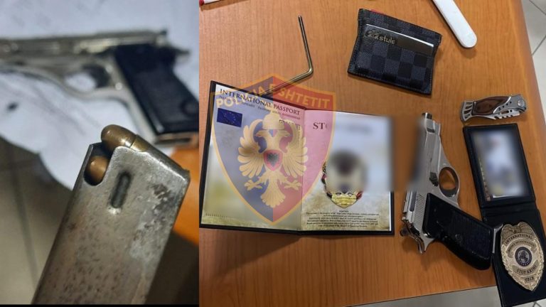 Lëvizte me pistoletë me vete, arrestohet 40-vjeçari në Tiranë