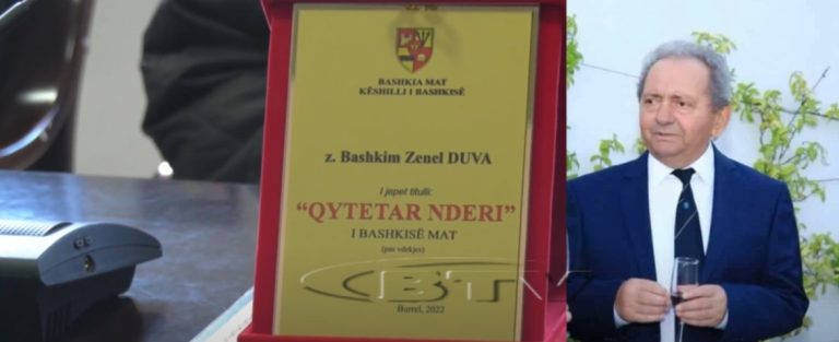 Bashkim Duva, “Qytetar Nderi” i Bashkisë Mat