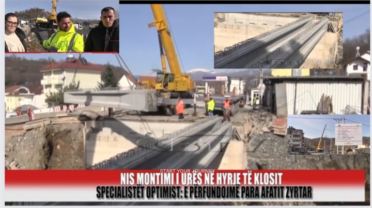 VIDEO/ Nis montimi i urës në hyrje të qytetit të Klosit