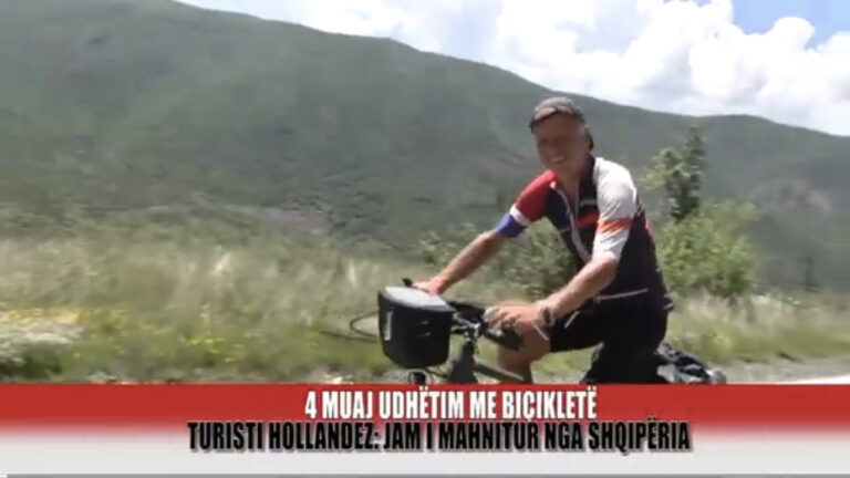 Turisti Hollandez 4 muaj udhëtim me biçikletë.I mahnitur nga Shqiperia