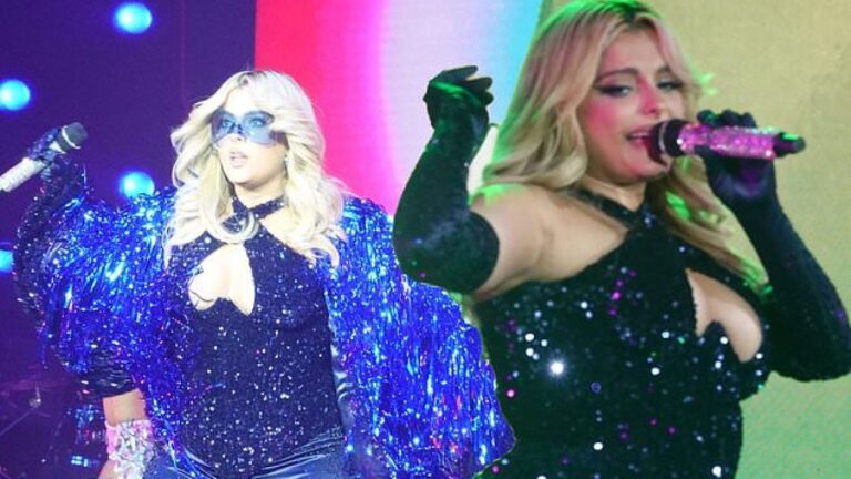Bebe Rexha merr masa pas incidentit të fundit ku u qëllua me telefon, shfaqet me syze mbrojtëse në koncert