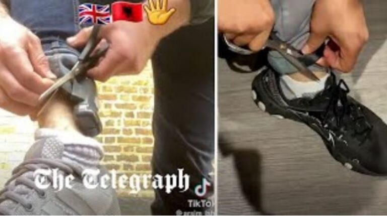 VIDEO/ Emigrantët shqiptarë sfidojnë Braverman, publikojnë pamjet taksa këpusin byzylykët elektronikë nga këmba