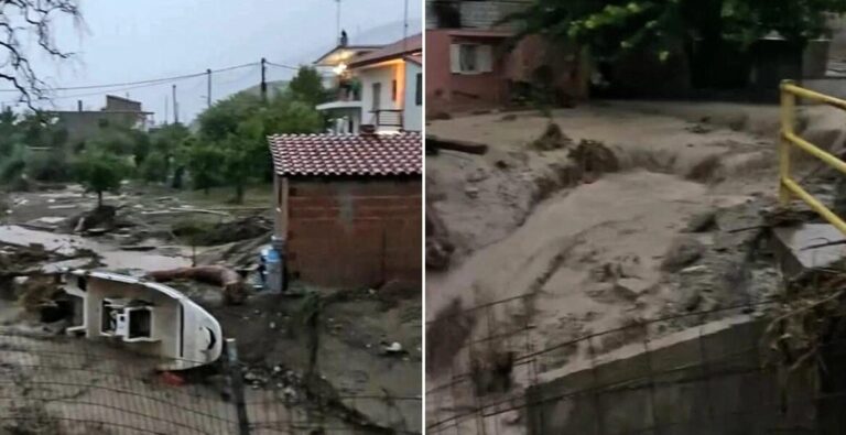 Mbi 40 shtëpi nën ujë në Greqi, lumenjtë rrezikojnë të dalin nga shtrati