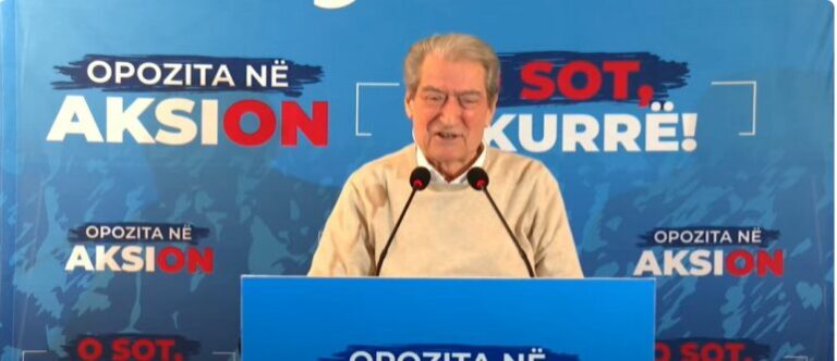 Berisha: Sot në sheshin Skënderbej ne nuk kemi shtatoren e bronzit të diktatorit stalinist, por para nesh qëndron shtatorja e gjallë e diktatorit Edi Rama