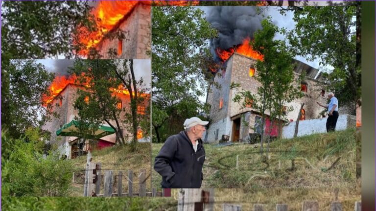 Shkrumbohet kulla qindra vjeçare në Lurë, shpëton mrekullisht çifti i të moshuarve