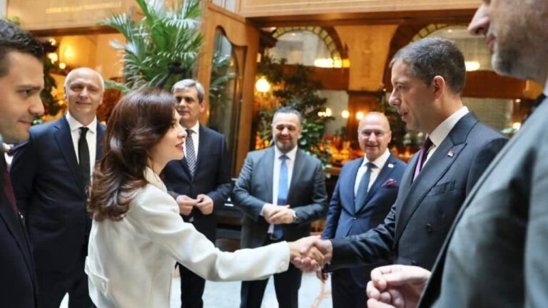 Spiropali shtrëngon duart me ministrin e jashtëm serb në Nju Jork, Gjuriç “e fsheh” foton me kryediplomaten shqiptare